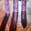 Thumbnail: Amethyst towers-set of three high-grade polished obelisks.