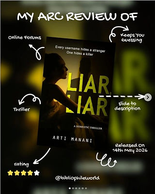 ARC Review image with tropes for Liar, Liar 4/5
