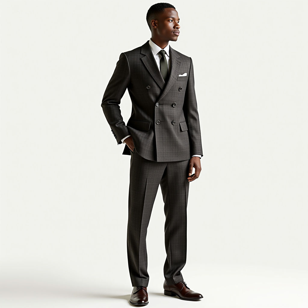 Glen Plaid Wool Suit