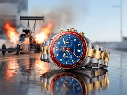 Filippo Loreti NHRA 75 Red & Blue Chronograph : la passion du drag racing au poignet