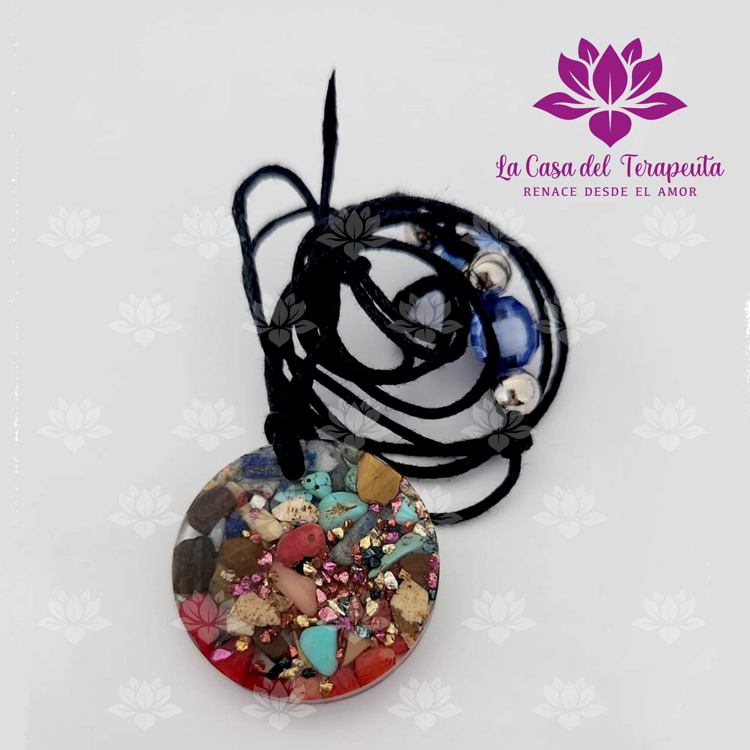 Orgón colgante S plano "7 chakras"