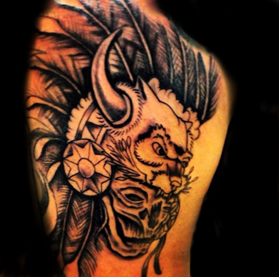 Panther Headdress Tattoo