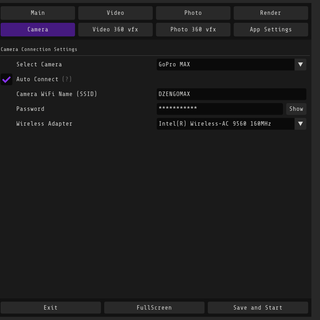 Camera & Wi-Fi Settings