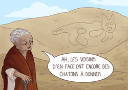 Dessin de presse - Chat de Nazca