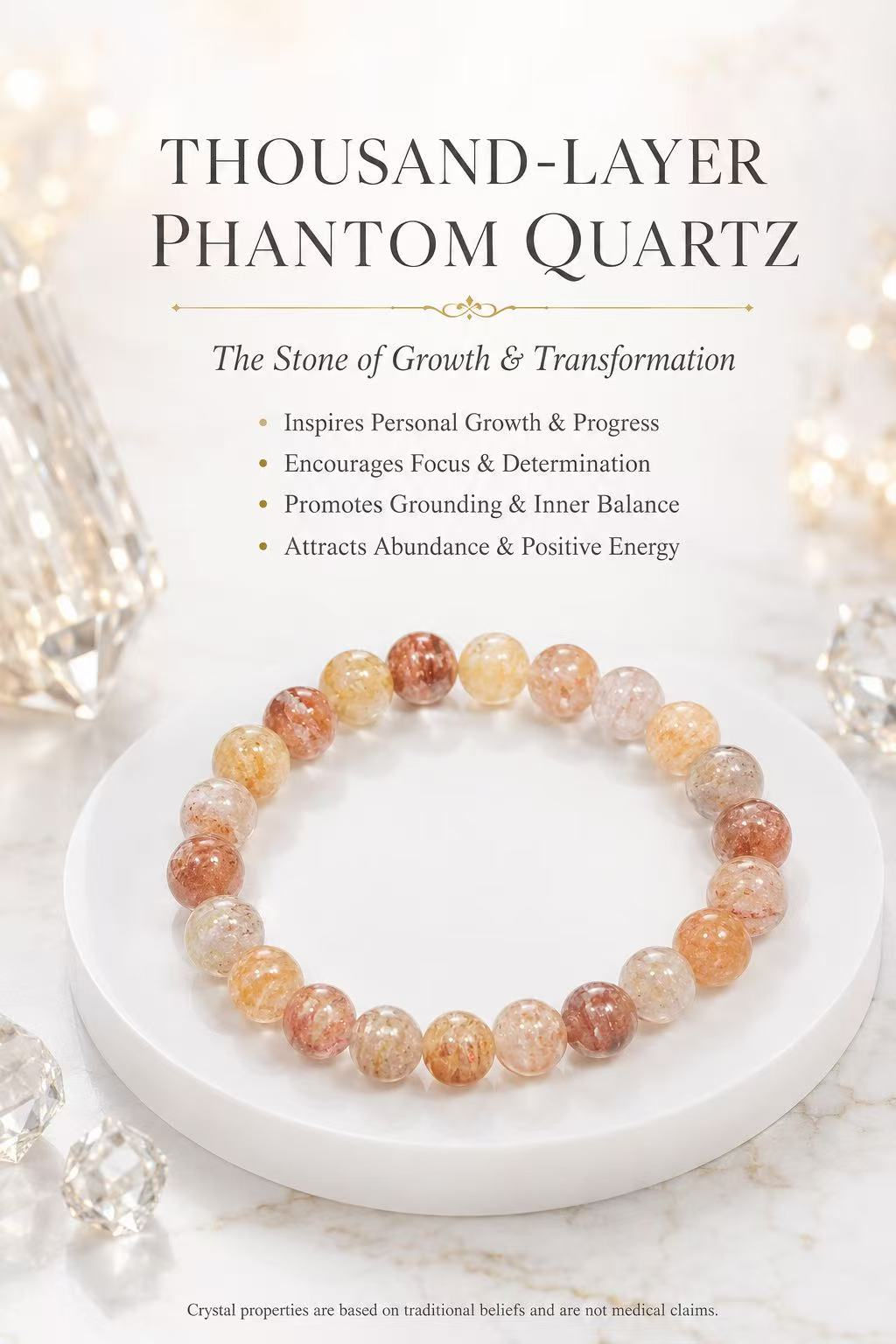 Thousand Layers Phantom Quarts Bracelet