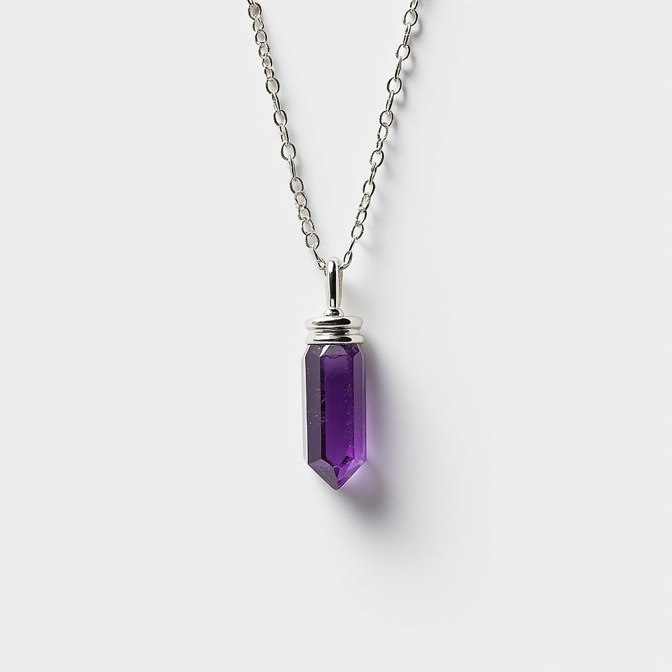 Amethyst Solitaire Pendant