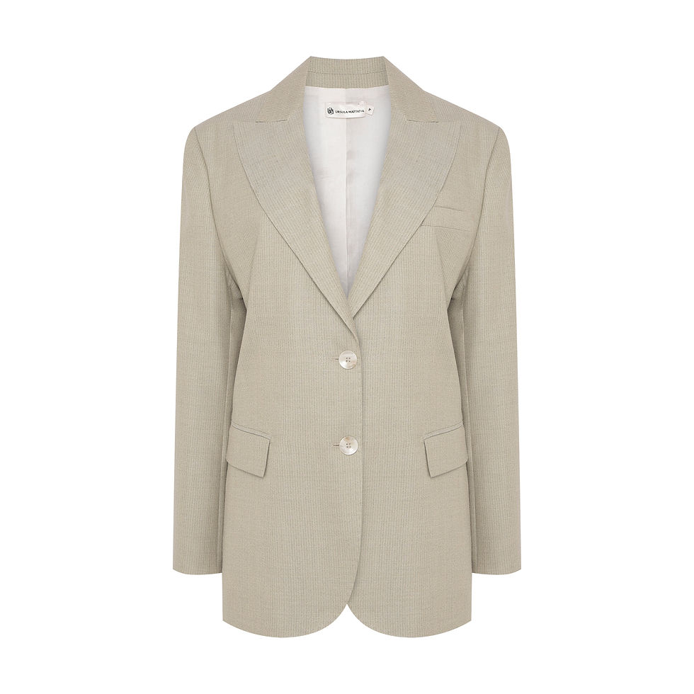 Miniatura: BLAZER OVER 2 BOTÕES LÃ BORDADO CROCHÊ COSTAS