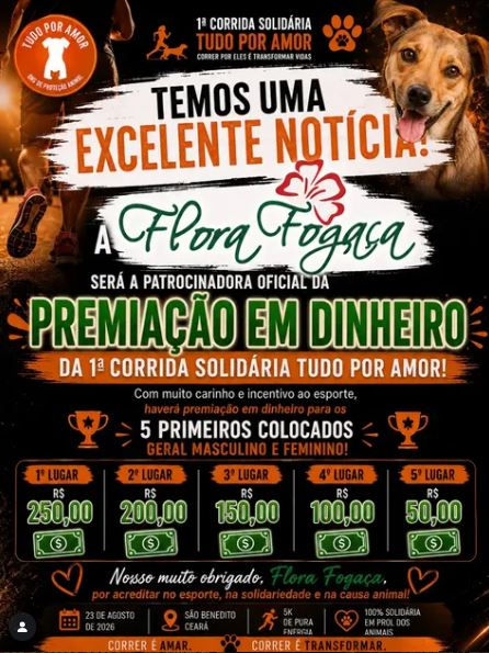 Card de divulgação da corrida