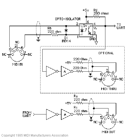 The MIDI connector