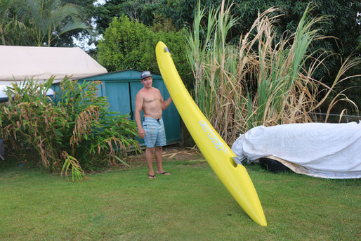 Kai Bartlett holding Lele OC6 ama in yard