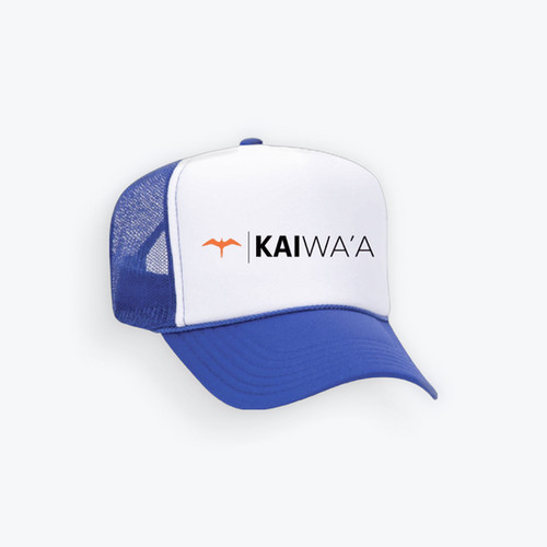Kai Waʻa Blue + White Trucker Hat | kaiwaa