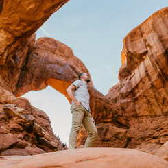 Portrait Photography in Arches National Park Window Arch