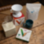 Coffee Alchemist White V60 Brewer, Kinto Hipster Beaker, V60 Filter Papers, Chips Inc. Small Mug, 250g Wee Stoater Gift Box