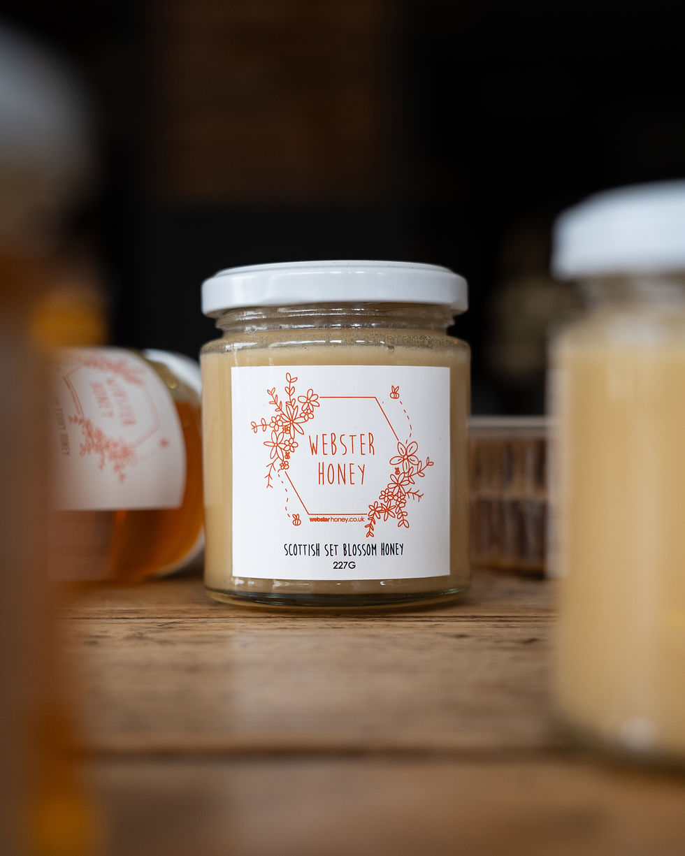 Websters Honey Scottish Blossom Set Honey 227g Unorthodox Roasters Product Image Amongst Other Honey Products
