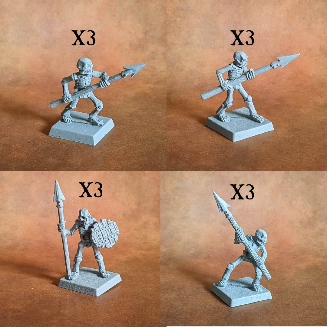 Skelliebobs Pre-Sale Special- Skeleton Spear Unit of 12