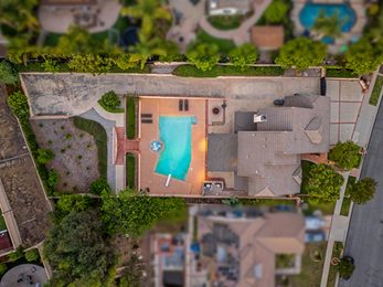 Overhead view of property
