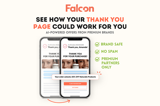 Falcon Post Purchase Offers banner