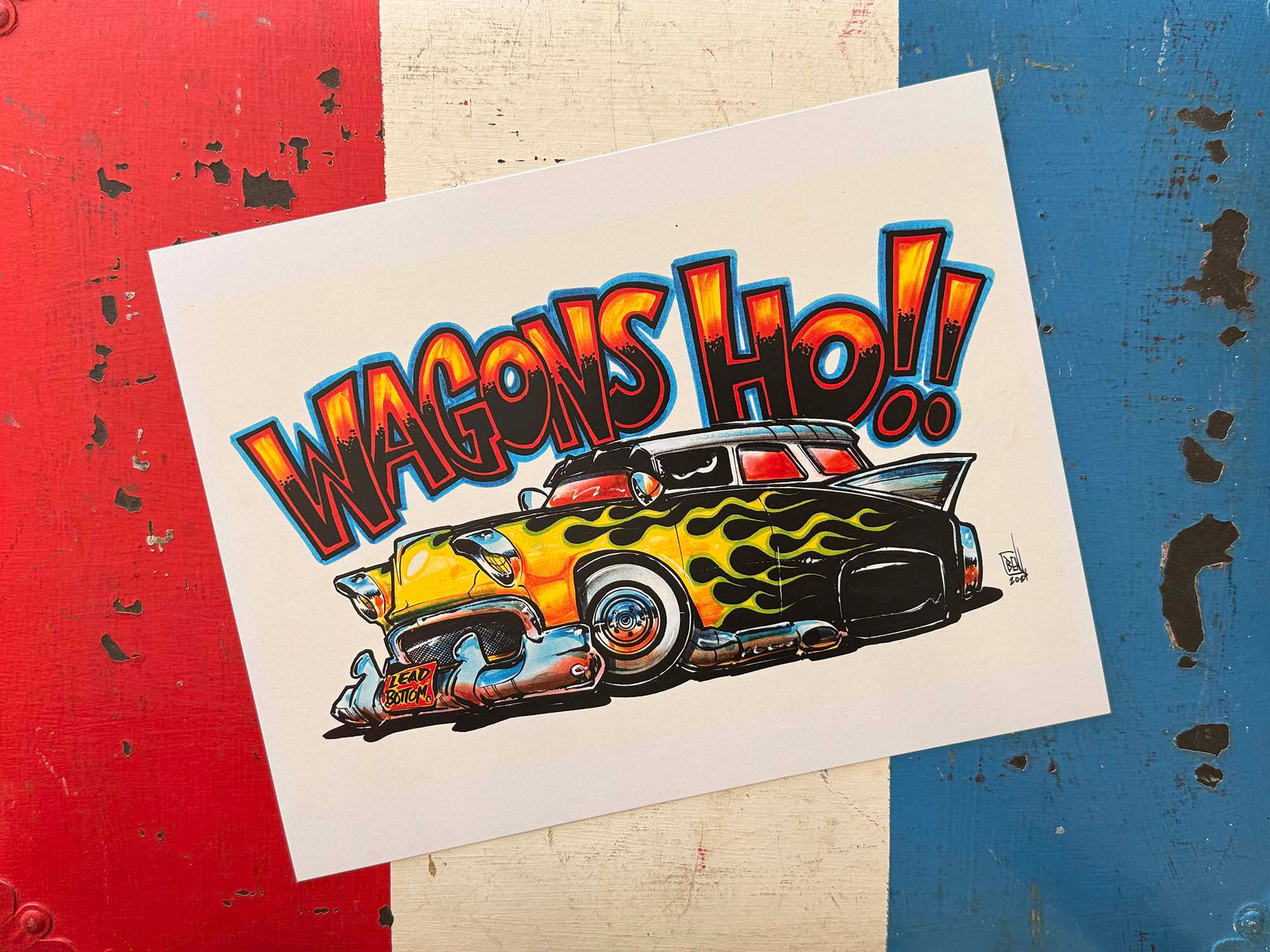 Wagons Ho!! 8.5 x 11 Color print