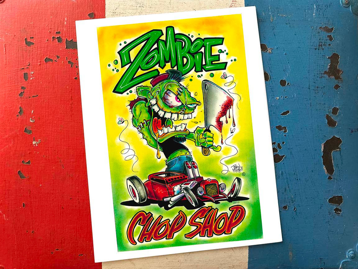 Zombie Chop Shop 8.5 x 11 Color print