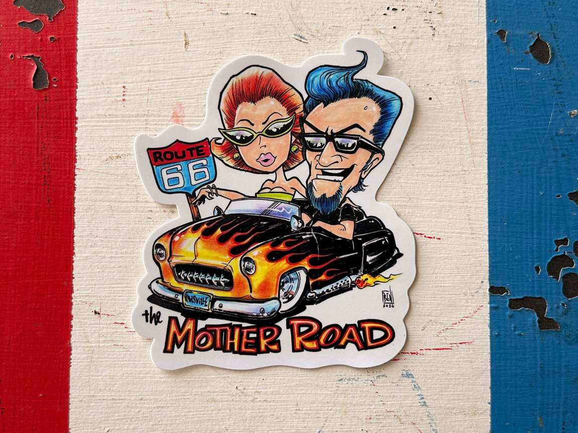 Mother Road Couple 5" Sticker