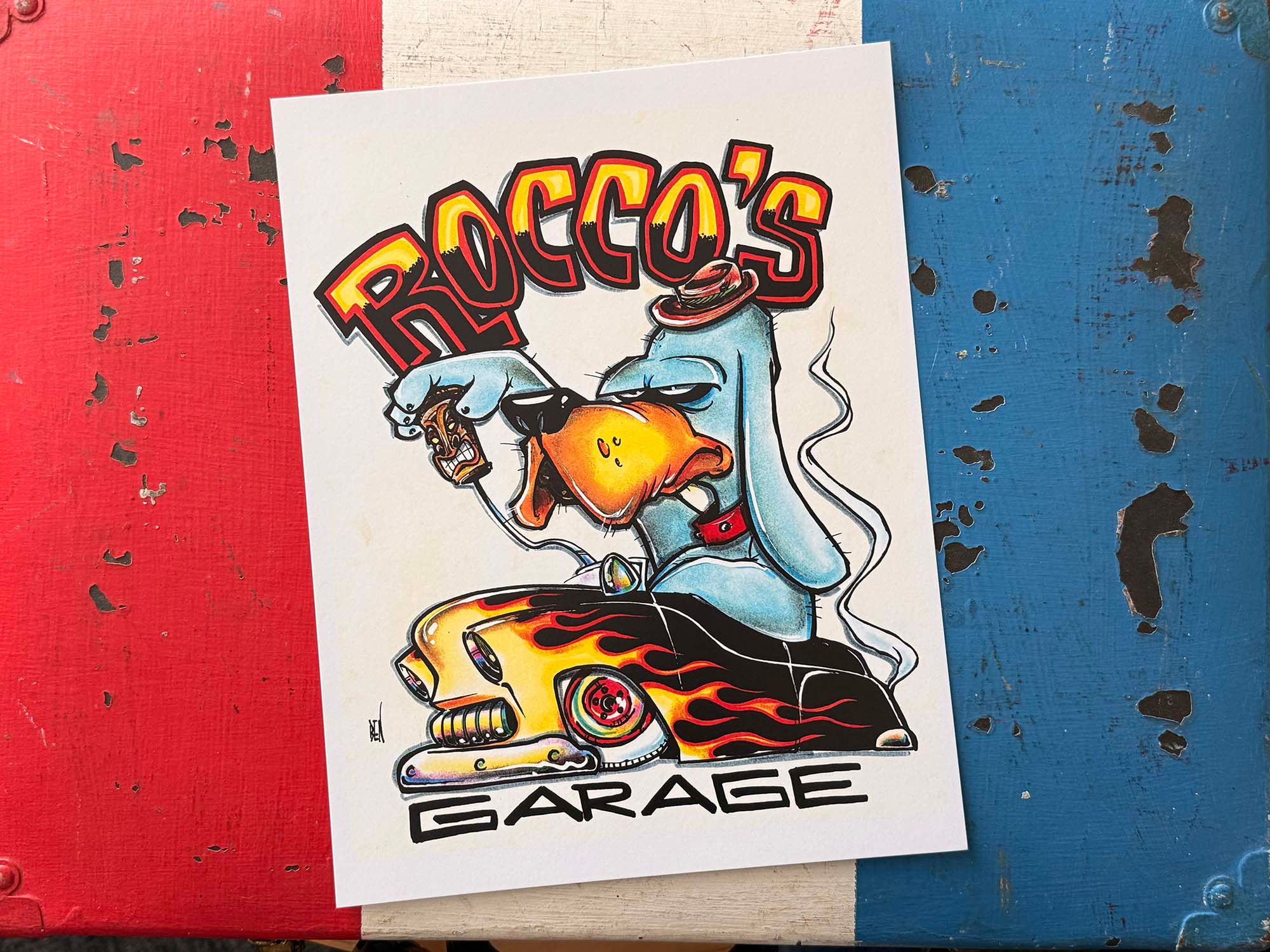 Roccos garage 8.5 x 11 Color Print