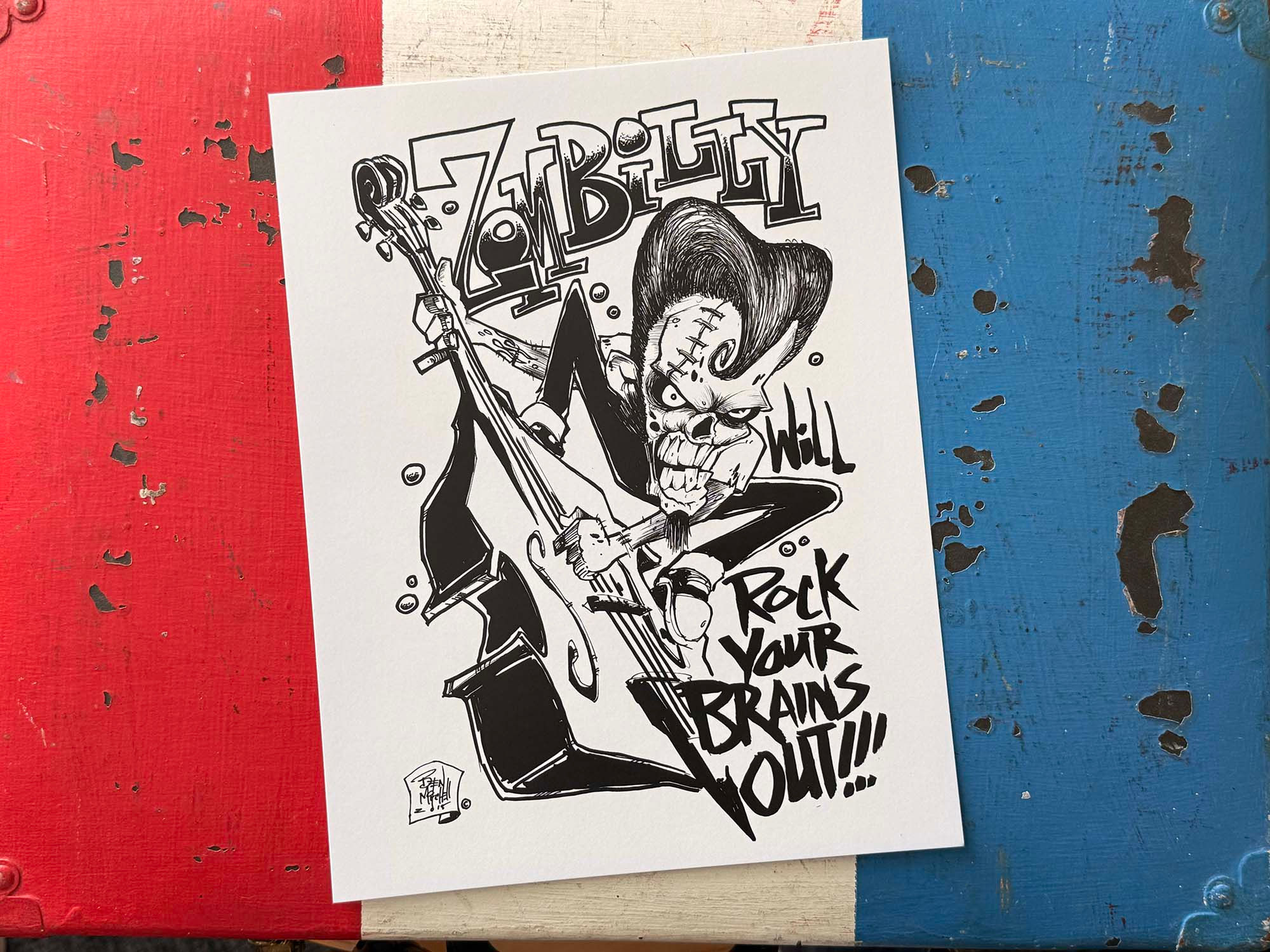 ZomBilly 8.5 x 11 Color Print