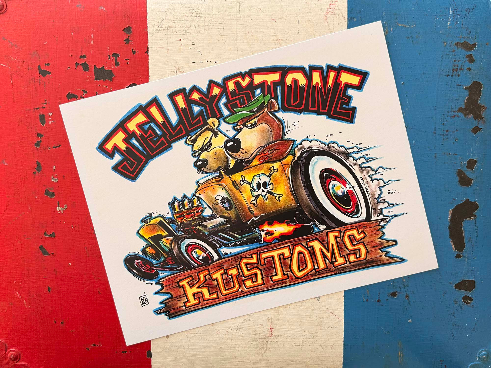 JellyStone Kustoms 8.5 x 11 Color print