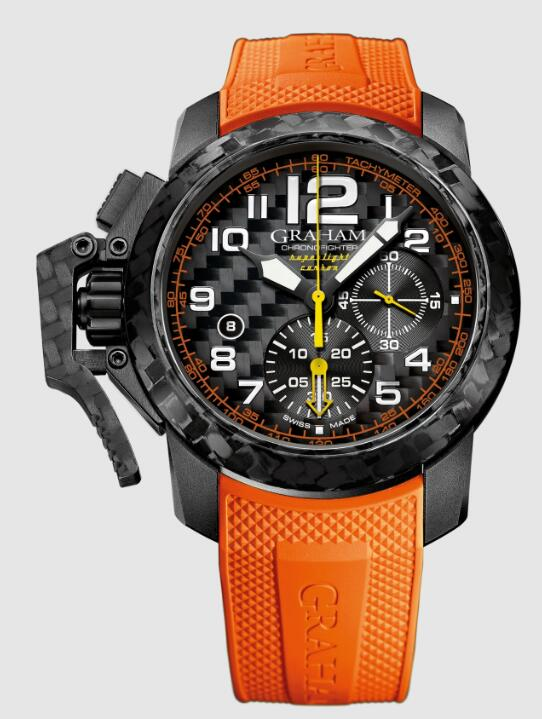 Graham Watch 2CCBK.O01A CHRONOFIGHTER SUPERLIGHT CARBON ORANGE content media
