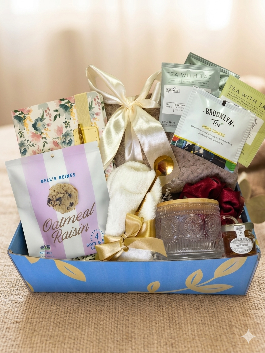 Thumbnail: Serenjoy Signature Comfort Box With Oatmeal Raisn Cookie priced at 70 Dollars.