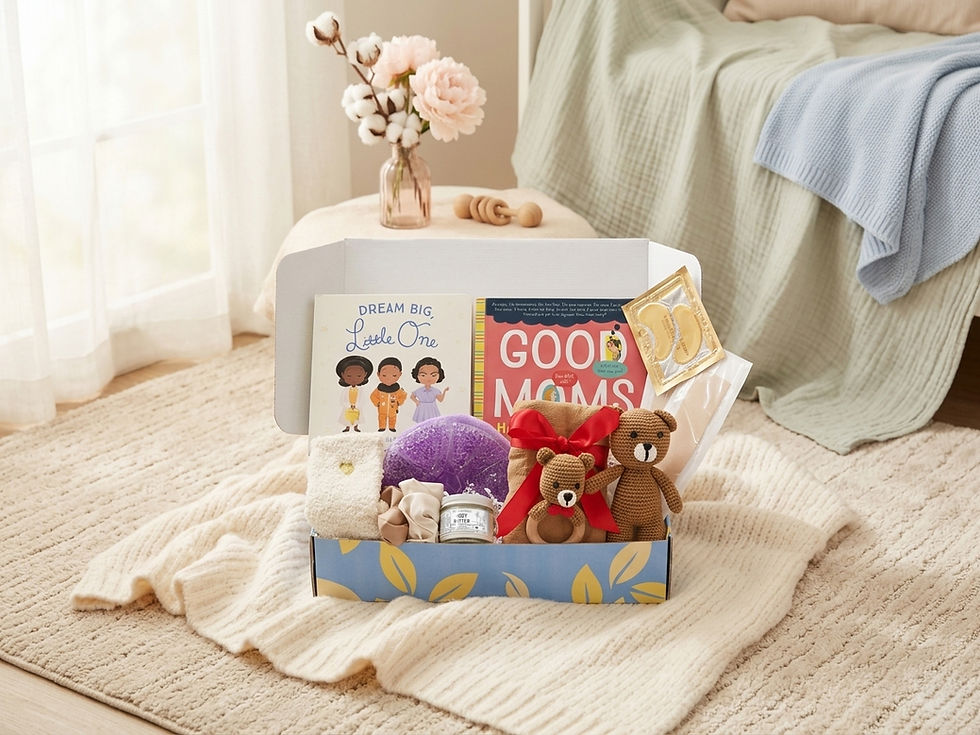 Thumbnail: Gentle Beginnings Keepsake Box with baby items