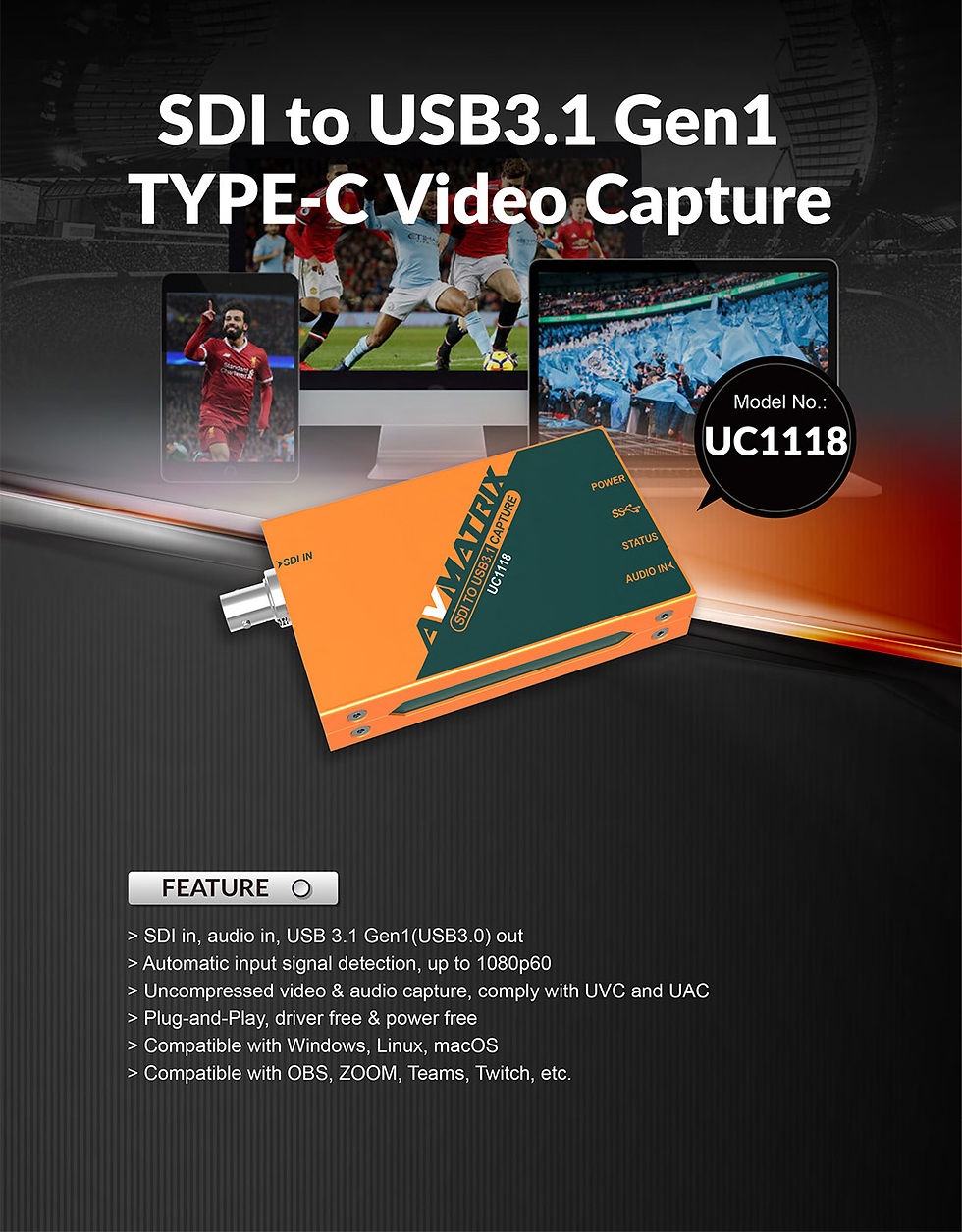 Miniature : UC1118 - Capture SDI vers USB3.1 Gen1