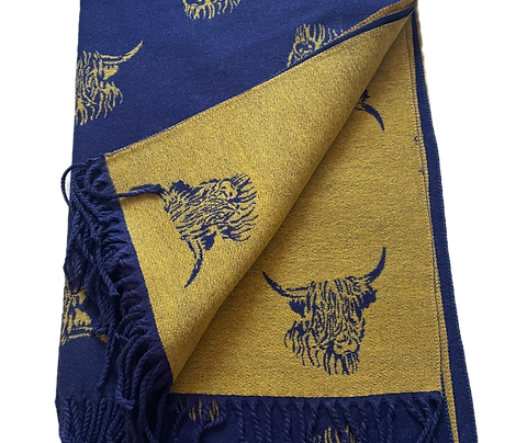 SOFT REVERSIBLE COW SCARF/SHAW