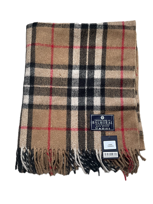 House of Balmoral Wool Blanket - Thomson Camel