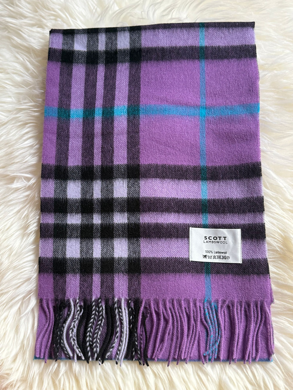 Scott Cashmere Scarf 100% Pure Lambswool tartan scarf