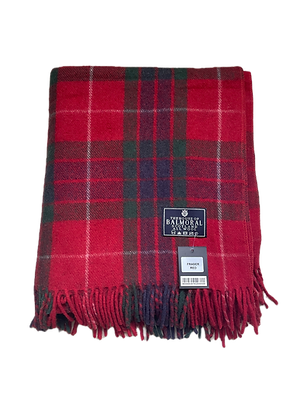 House of Balmoral Wool Blanket - Red Fraser