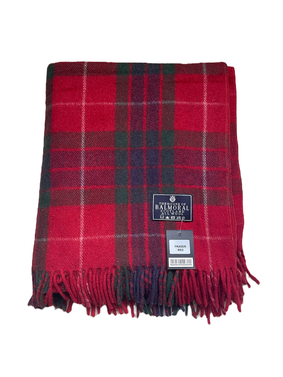 House of Balmoral Wool Blanket - Red Fraser