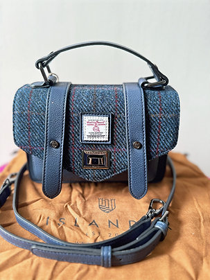 Satchel handbag with Harris Tweed