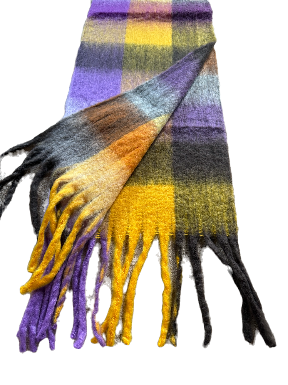 Check lightweight soft blanket scarf