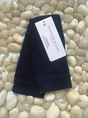 Navy 100% Cashmere Wristwarmer made by Johnstons of Egin, in Scotland
