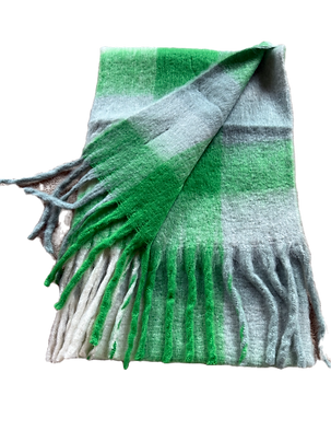 Check lightweight soft blanket scarf