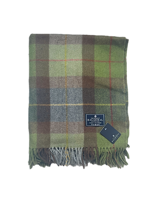 House of Balmoral Wool Blanket, Forest Tweed Check