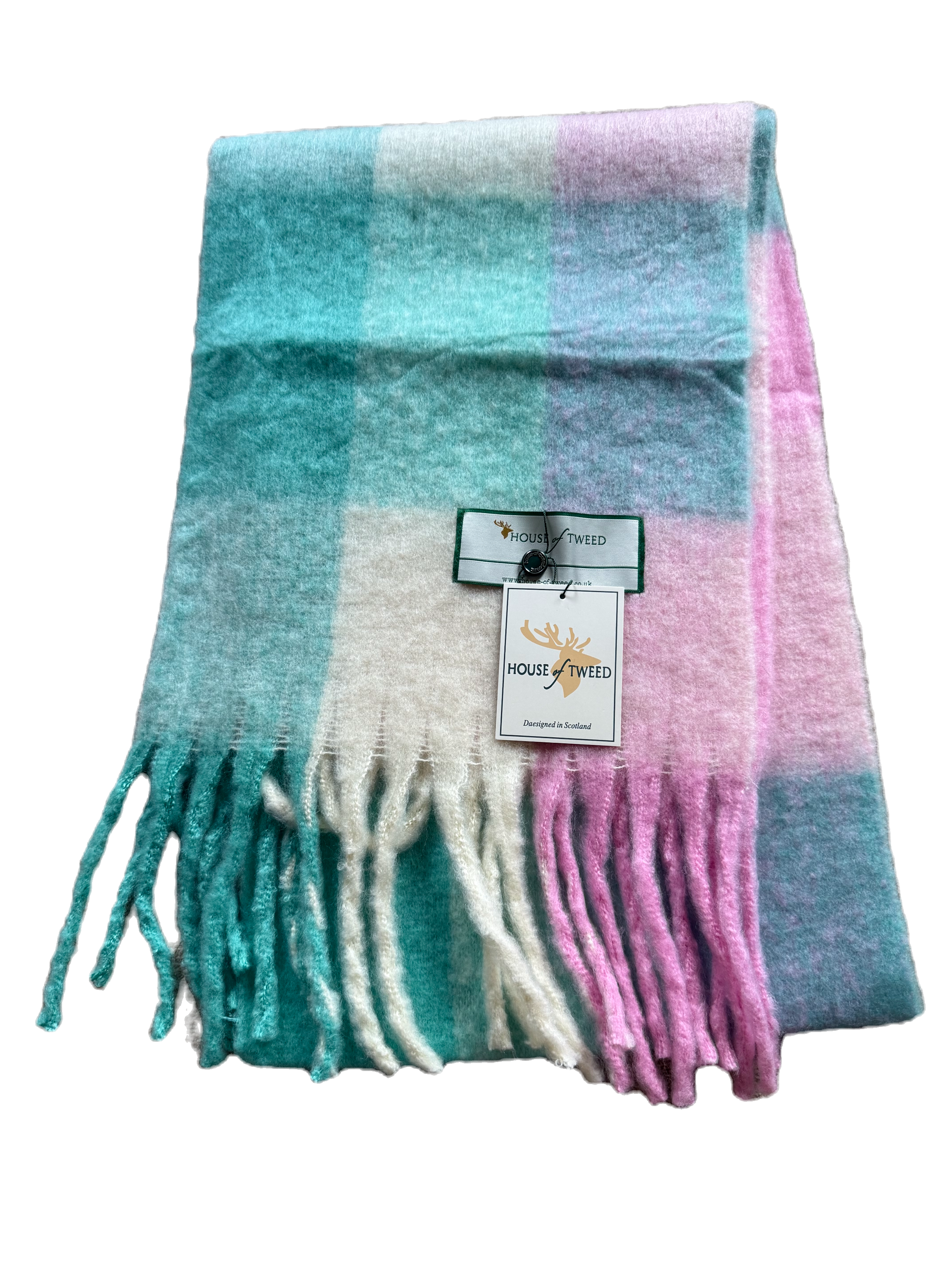 Check lightweight soft blanket scarf