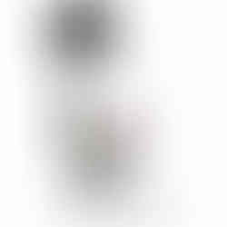 a stand-mounted, white microphone with RGB lighting surrounding the base that sports the "Red Dot Winner 2023" achieve