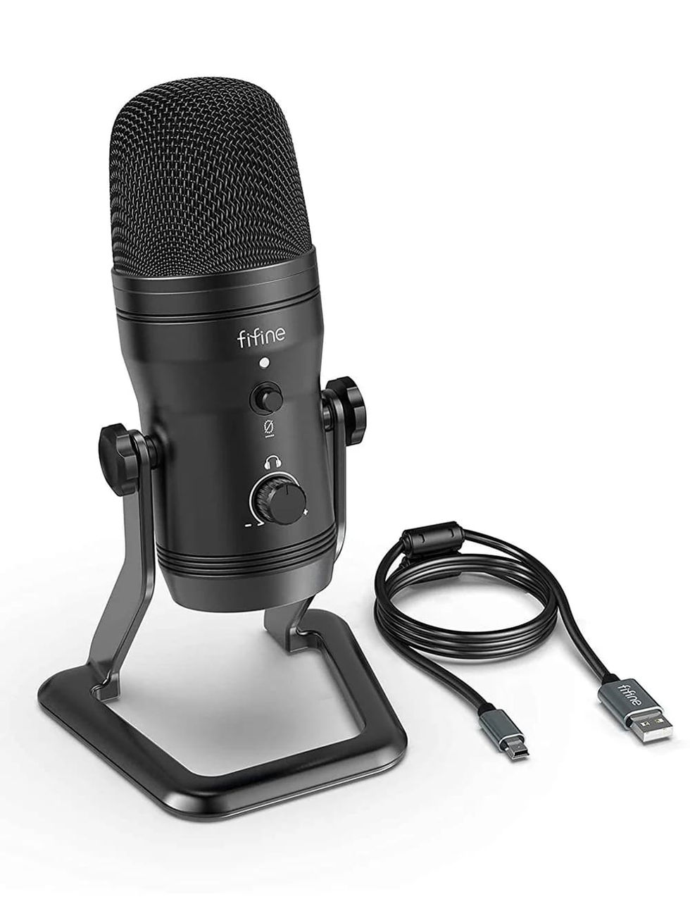 Fine USB microphone and USB cable are provided.