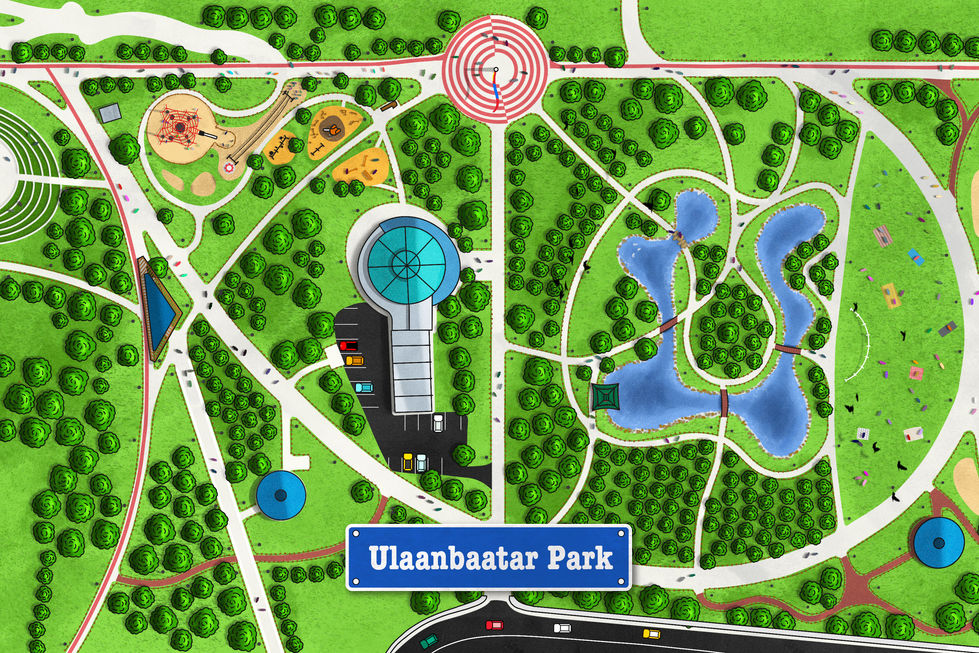 Ulaanbaatar park map - Summer version