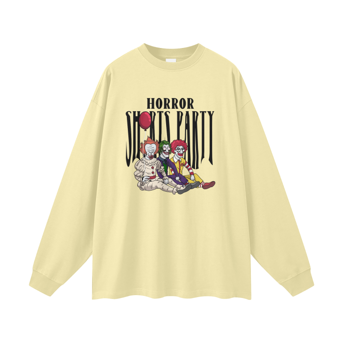 Thumbnail: CLOWN TRIO LONG SLEEVE BLACK TEXT
