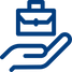 An icon of a hand offering work or services.
