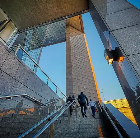 Employees with new Sunrise-written resumés take their first steps toward success.