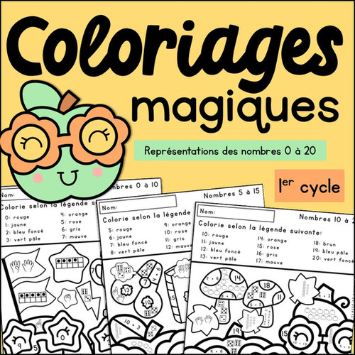 Coloriages - Nombres 0 à 20 - 1er cycle | La classe de Karine