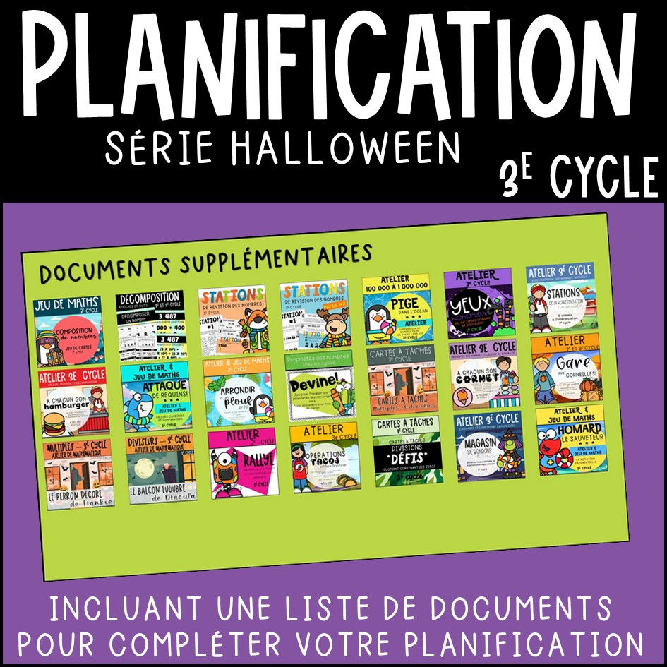 Thumbnail: Planification - Série Halloween - 3e cycle